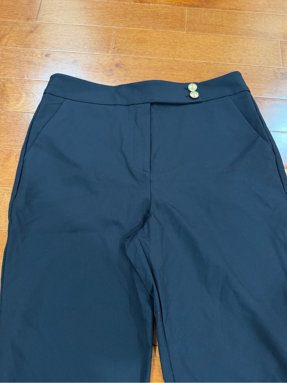 NWT Quince Black Nylon & Spandex Scuba Slim Ankle Pants Sz. 14 - Picture 3 of 8